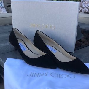 Jimmy Choo - Black Suede Heels, size 38.5 (8.5B)